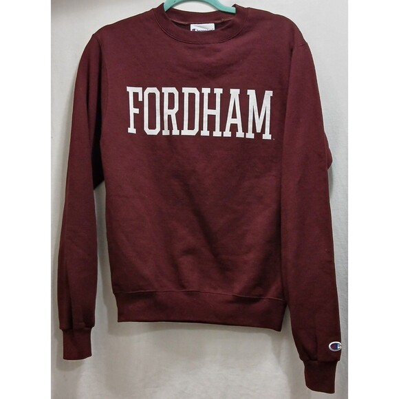 Fordham University Sweatshirt Women's XS Red Fleece Long Sleeve Graphic Print - Picture 1 of 6